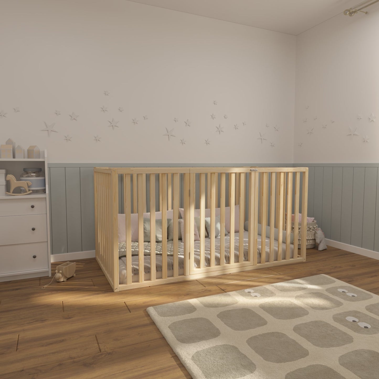 Montessori Safety Playpen Bed with Tall Rails | Designed for Special Needs