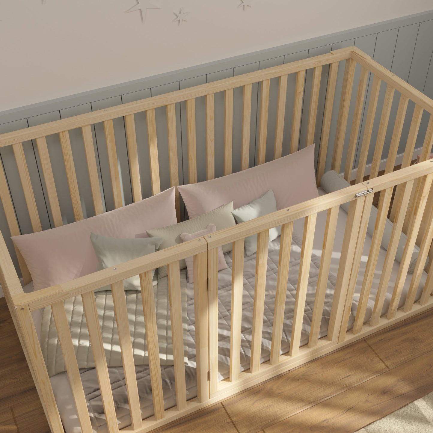 Montessori Safety Playpen Bed with Tall Rails | Designed for Special Needs